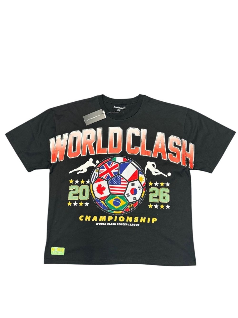 NWT Wolff Clash Soccer Championship Black Tee Size XXL